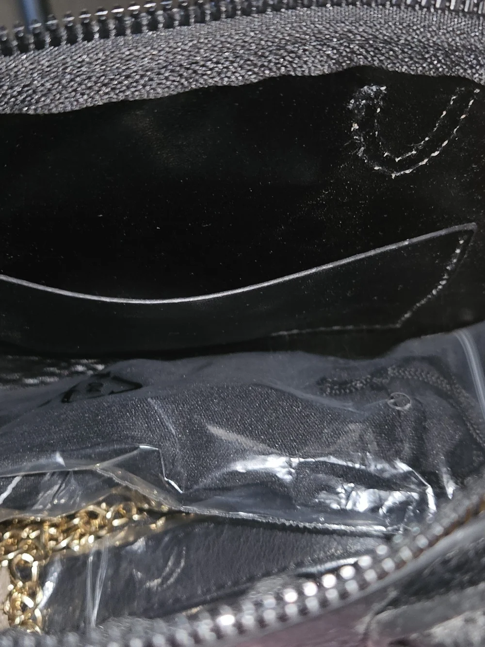 Black Graffiti-Print Satchel Handbag with Gold Lock